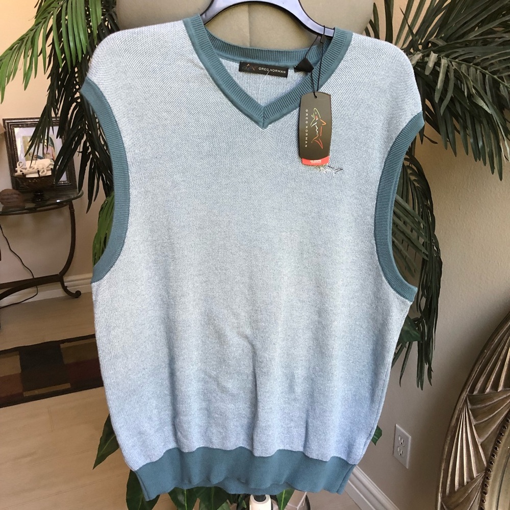 🇺🇸 GREG NORMAN V-Neck Slate Blue Vest
